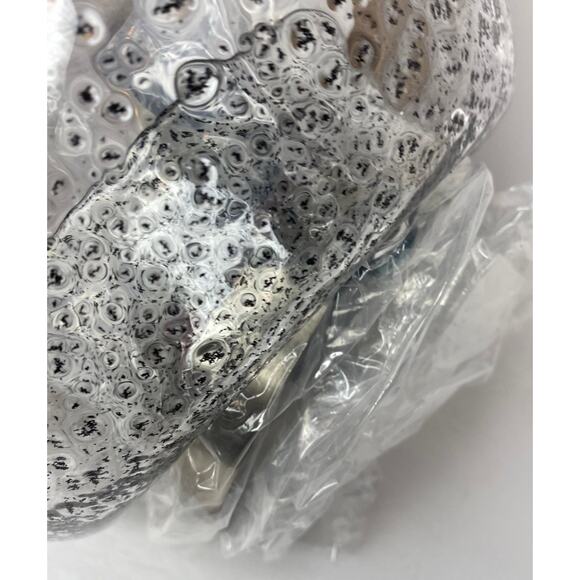 Hand Blown Hanging Light Pendant Dimpled Glass Brushed Nickel Finish Casamotion - Picture 5 of 16